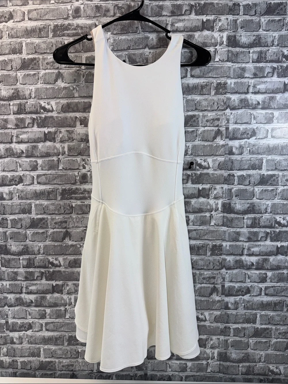 lululemon athletica White Sleeveless Fit-Flare tennis dress